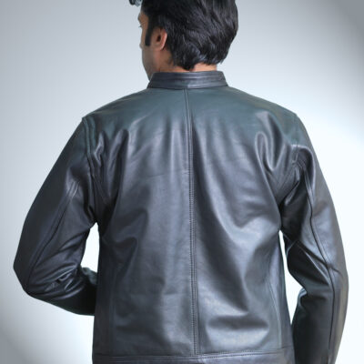 Casual Black Cow Leather Jacket