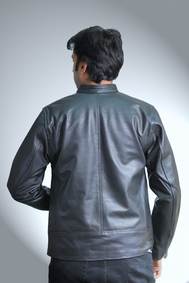 Casual Black Cow Leather Jacket