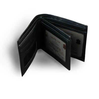 Center Flap Dark Brown Cow Leather Wallet