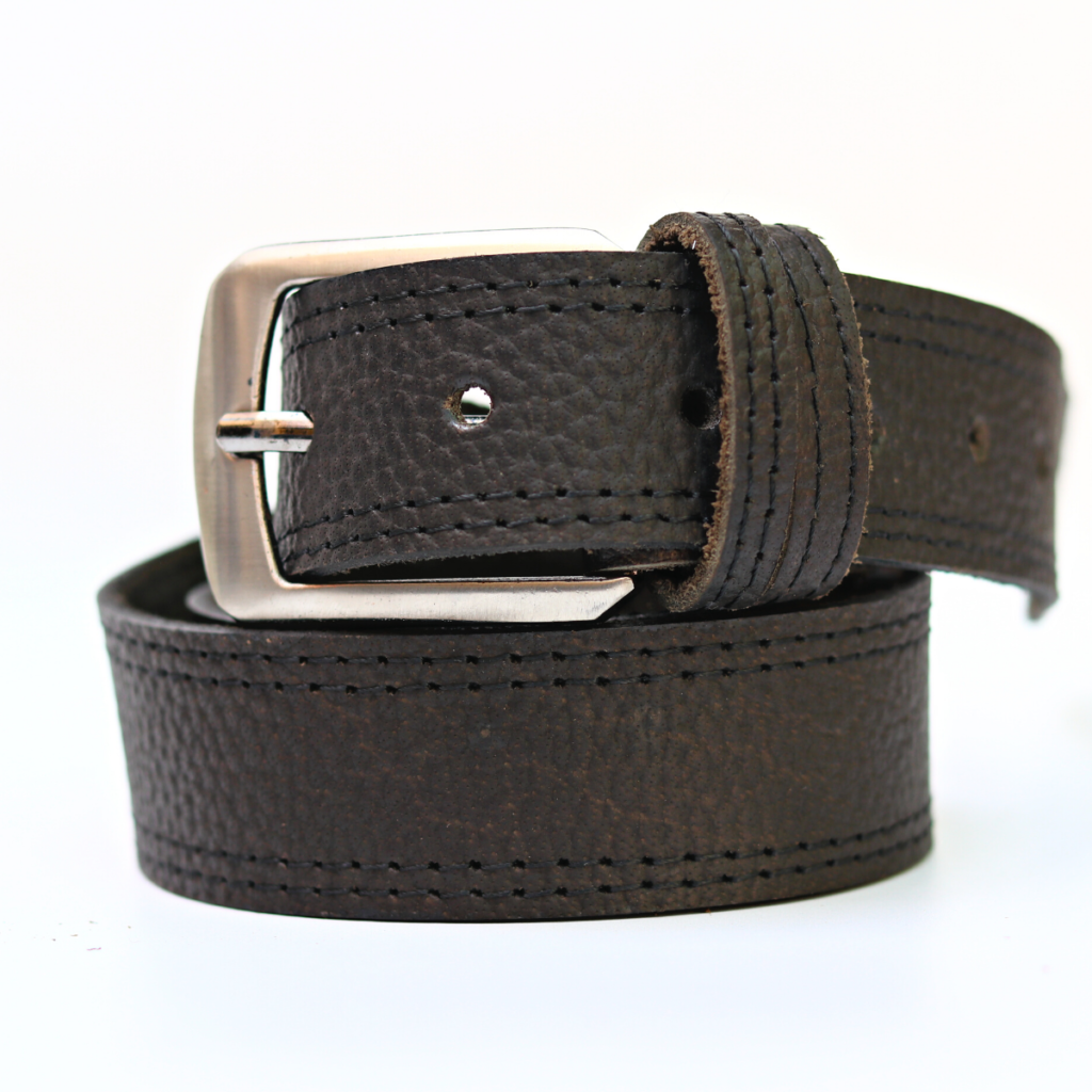 Black Wallet and Slim Belt in Real Leather - Set in Black – Mender ...