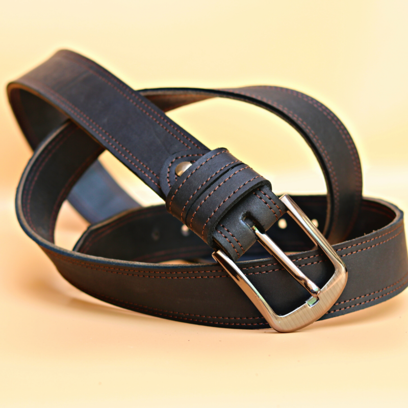 Black Buffalo Leather Belt - Luxury casual belt – Mender Leather