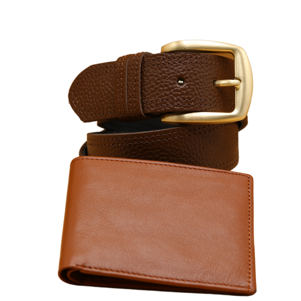 Leather belt and wallet hotsell