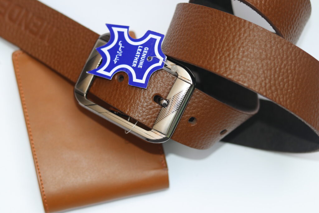 Brown Belt and wallet Set of Leather Belt and Bifold Wallet Mender Leather Factory