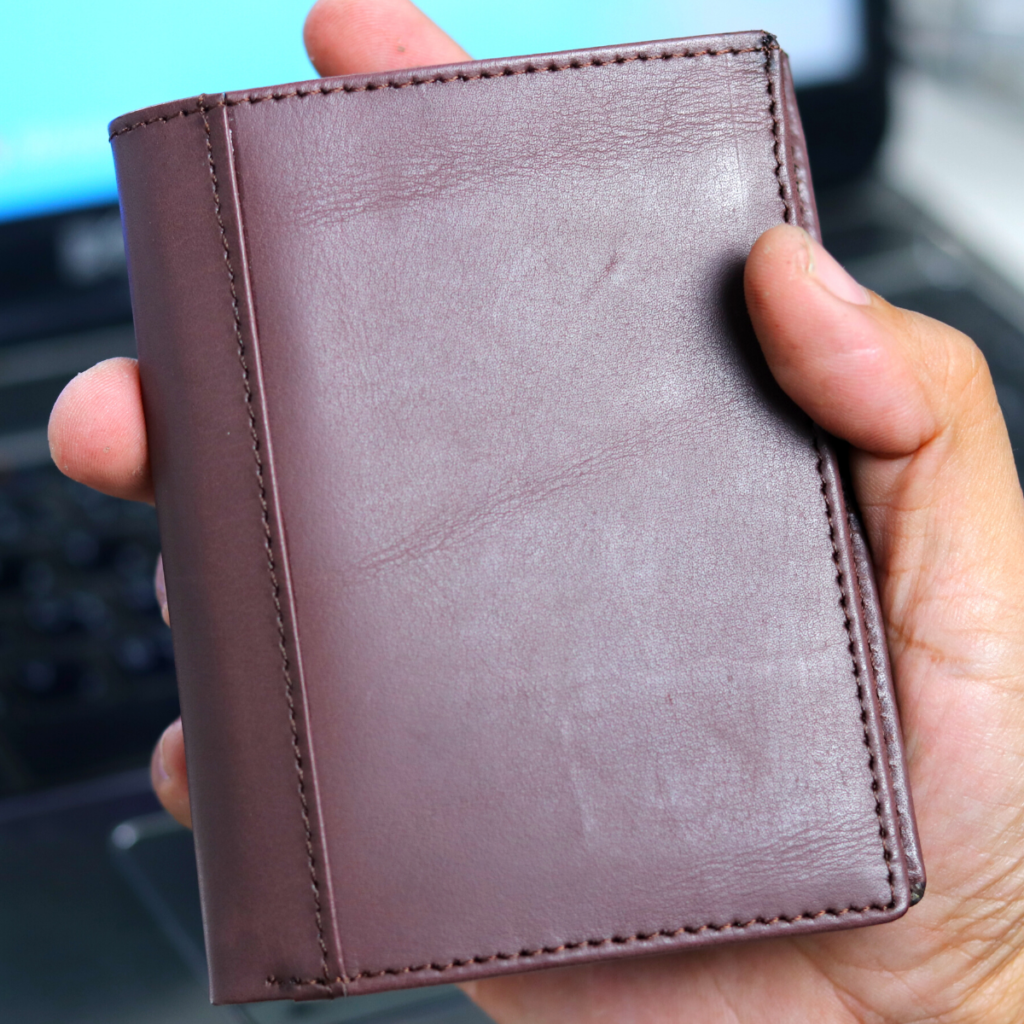 Trifold Executive Wallet - Brown - Real Leather – Mender Leather Factory