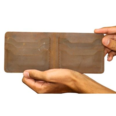 Raw Leather Bi-Fold Wallet – Crazy Horse Article (2)