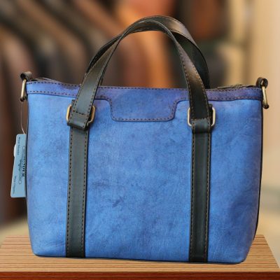 Classic Blue Handbag – Cow Hide